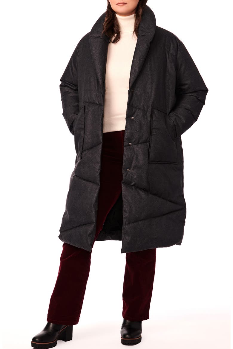Recycled Puffer Trench Coat, Alternate, color, BLACK