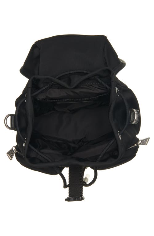 Moncler Trick Mini Leather-trimmed Crossbody Bag In Black