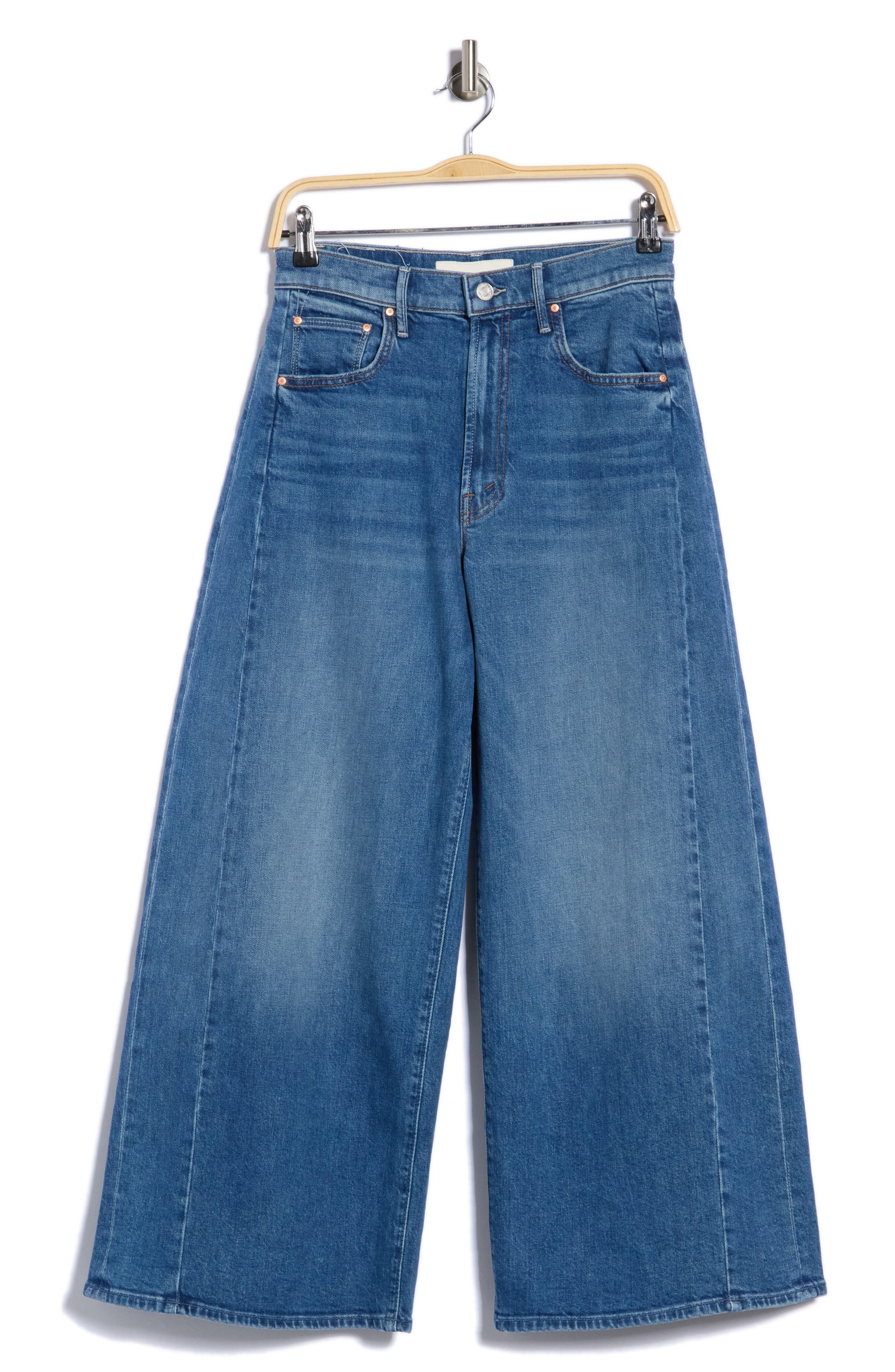 The Pipe-Dream Zip Ankle High Waist Wide Leg Jeans
