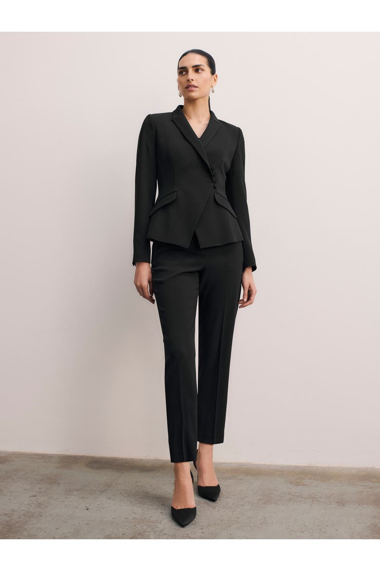 Forino Clever Crepe Blazer, Alternate, color, Black