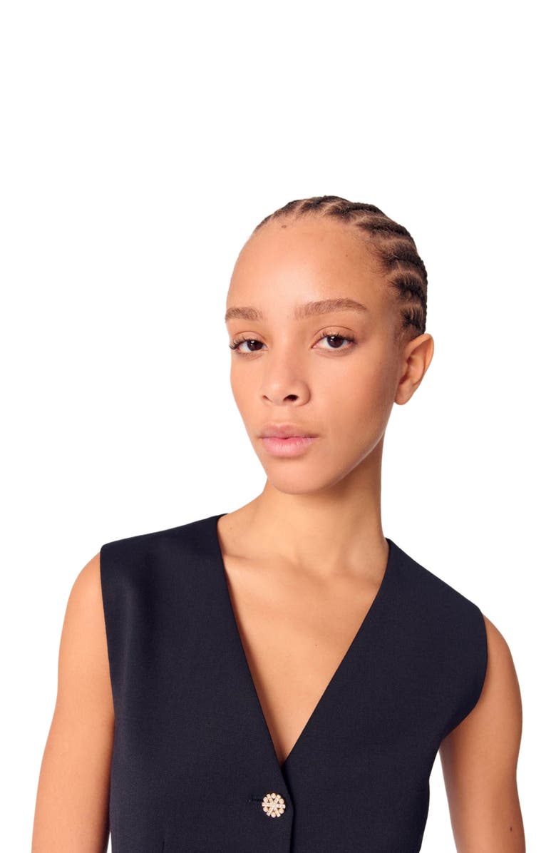 maje Wool blend sleeveless jacket, Alternate, color, 