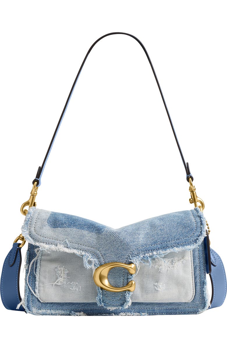 COACH Tabby 26 Upcycled Denim Patchwork Shoulder Bag, Main, color, Denim Multi