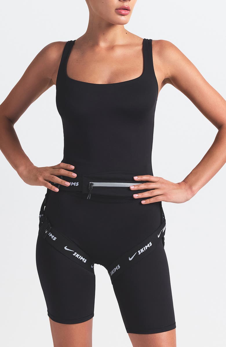 NikeSKIMS Matte Square Neck Tank, Main, color, Obsidian