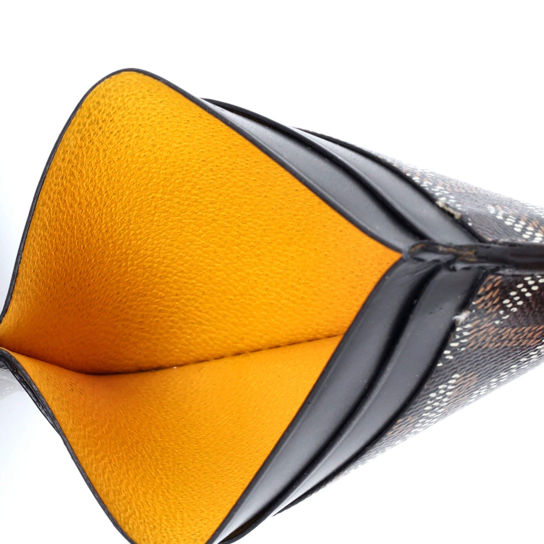 Pre-Owned Goyard Saint Sulpice Card Holder Coated Canvas, Alternate, color, Black