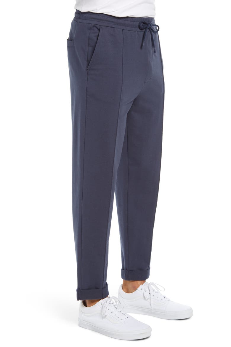Terry Drawstring Pants, Alternate, color, BLUE NIGHTS