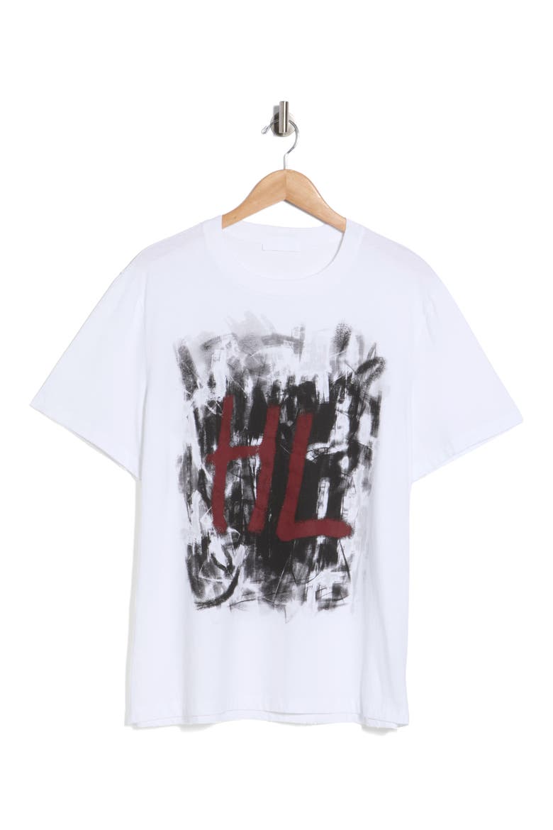 Scribble Logo Graphic T-Shirt, Alternate, color, WHITE/ BLACK