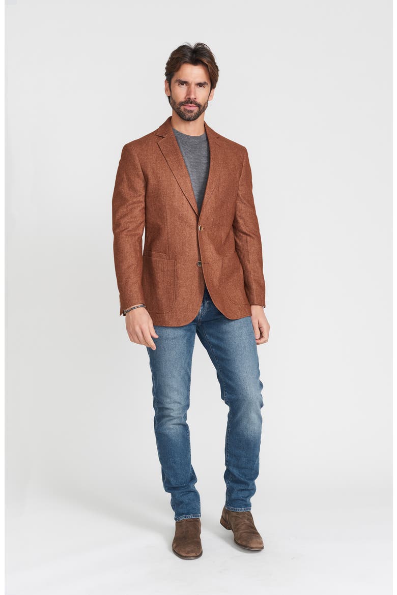 Wool Blend Sport Coat, Alternate, color, RUST