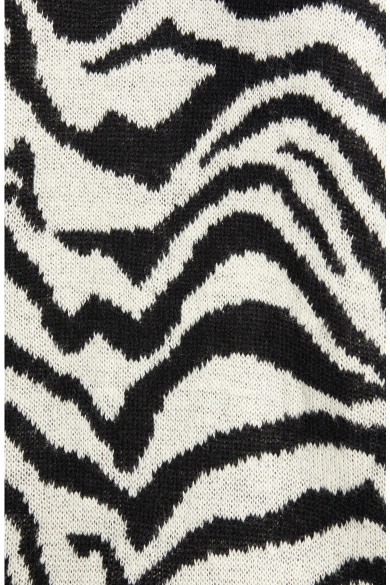 Tiger Cardigan, Alternate, color, BLACK/WHITE
