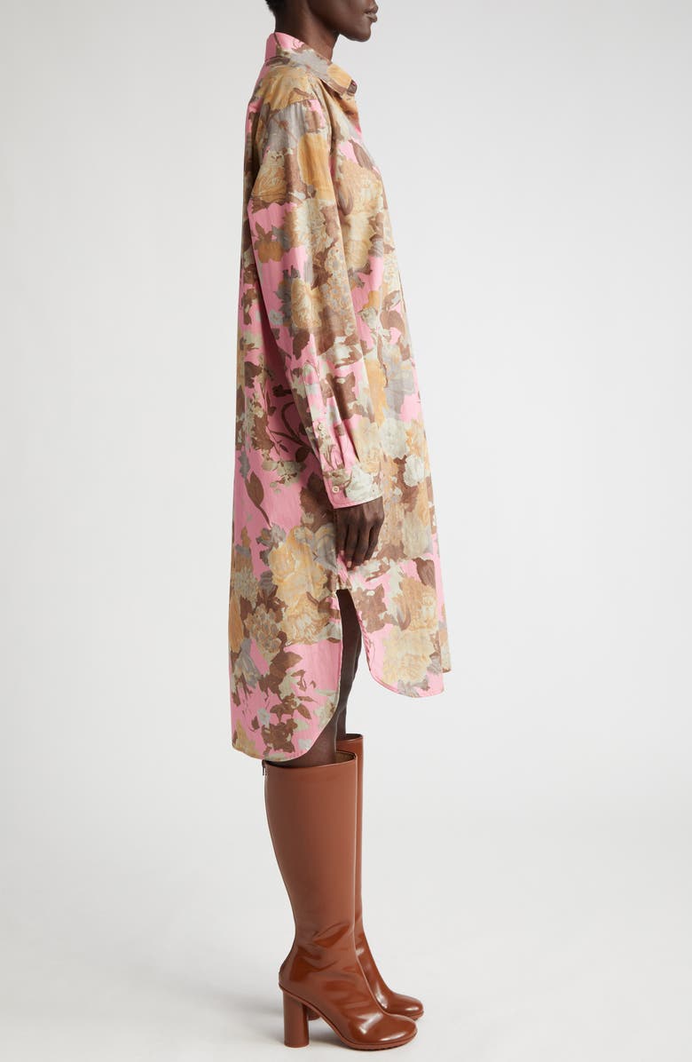 Dries Van Noten Dayley Floral Long Sleeve Shirt Dress, Alternate, color,