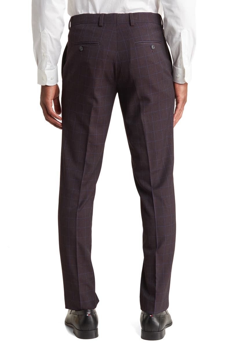 Original Penguin Plaid Flat Front Pants, Alternate, color,