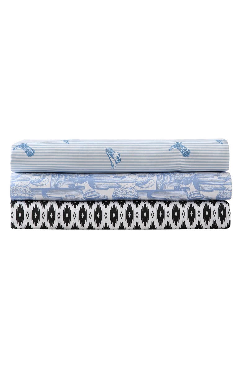 Wrangler Blaze Geo Print Sheet Set, Alternate, color, White