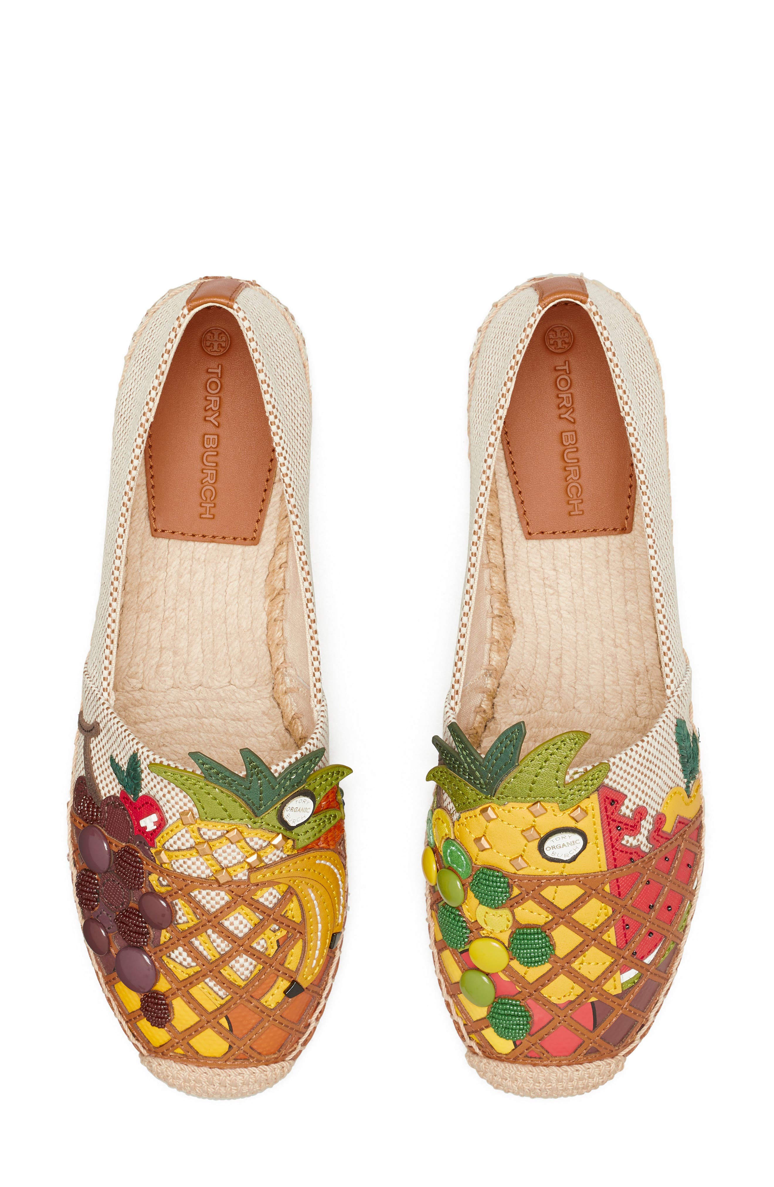 Tory Burch Fruit Appliqué Espadrille, Alternate, color, 