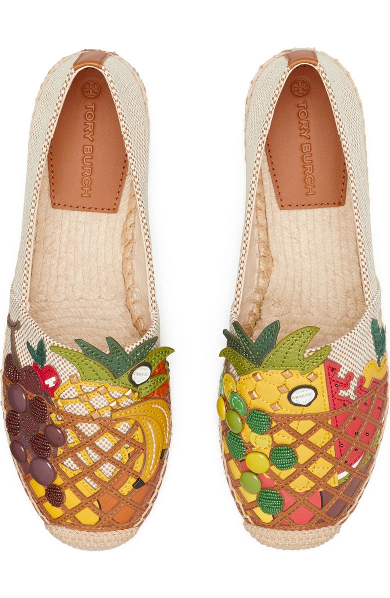 Tory Burch Fruit Appliqué Espadrille, Alternate, color,