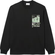 Lacoste Classic Fit Long Sleeve Cotton Graphic T-Shirt