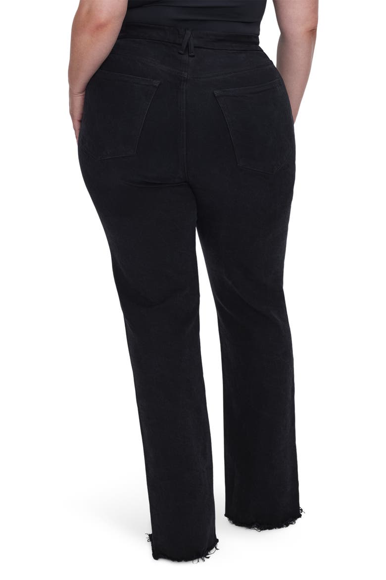 Good Boy Twisted Slit Raw Hem Jeans, Alternate, color, BLACK318
