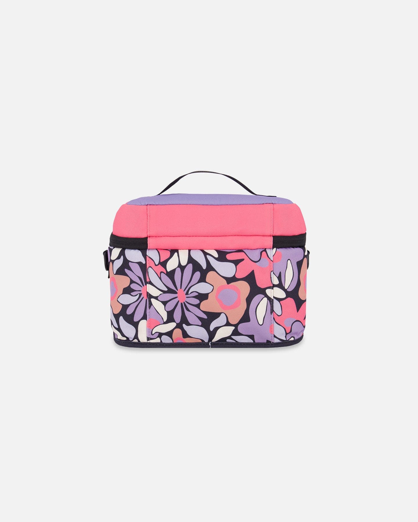 Deux par Deux Girl Lunch Box, Main, color, Black Flower