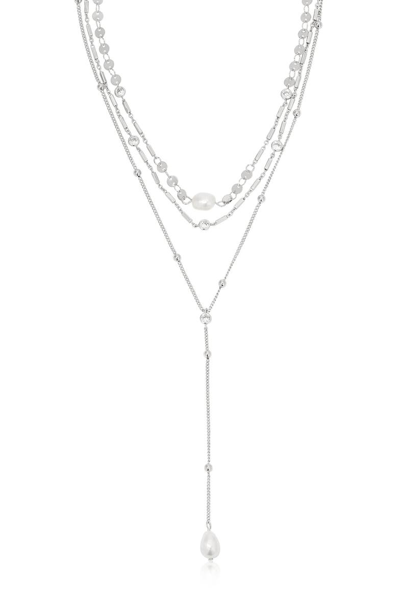 Forever Falling Y-Necklace, Alternate, color, SILVER