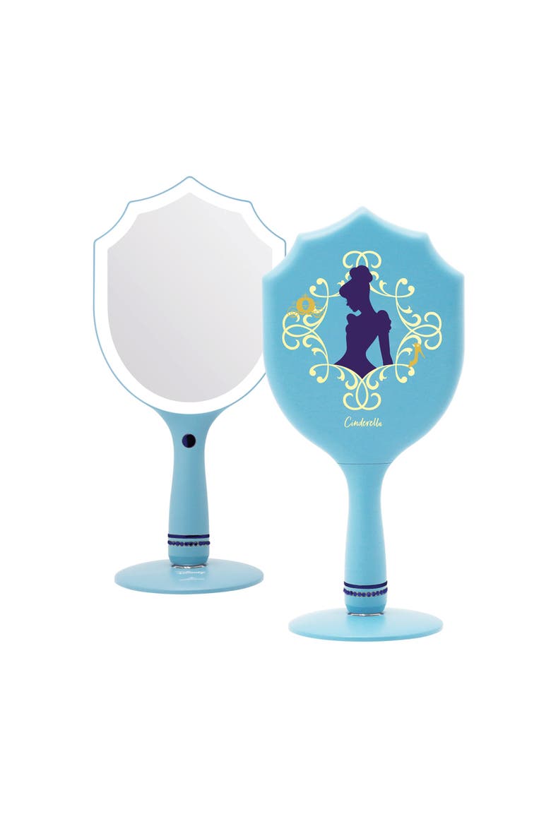 Cinderella LED Handheld Mirror with Magnetic Standing Base, Main, color, Blue
