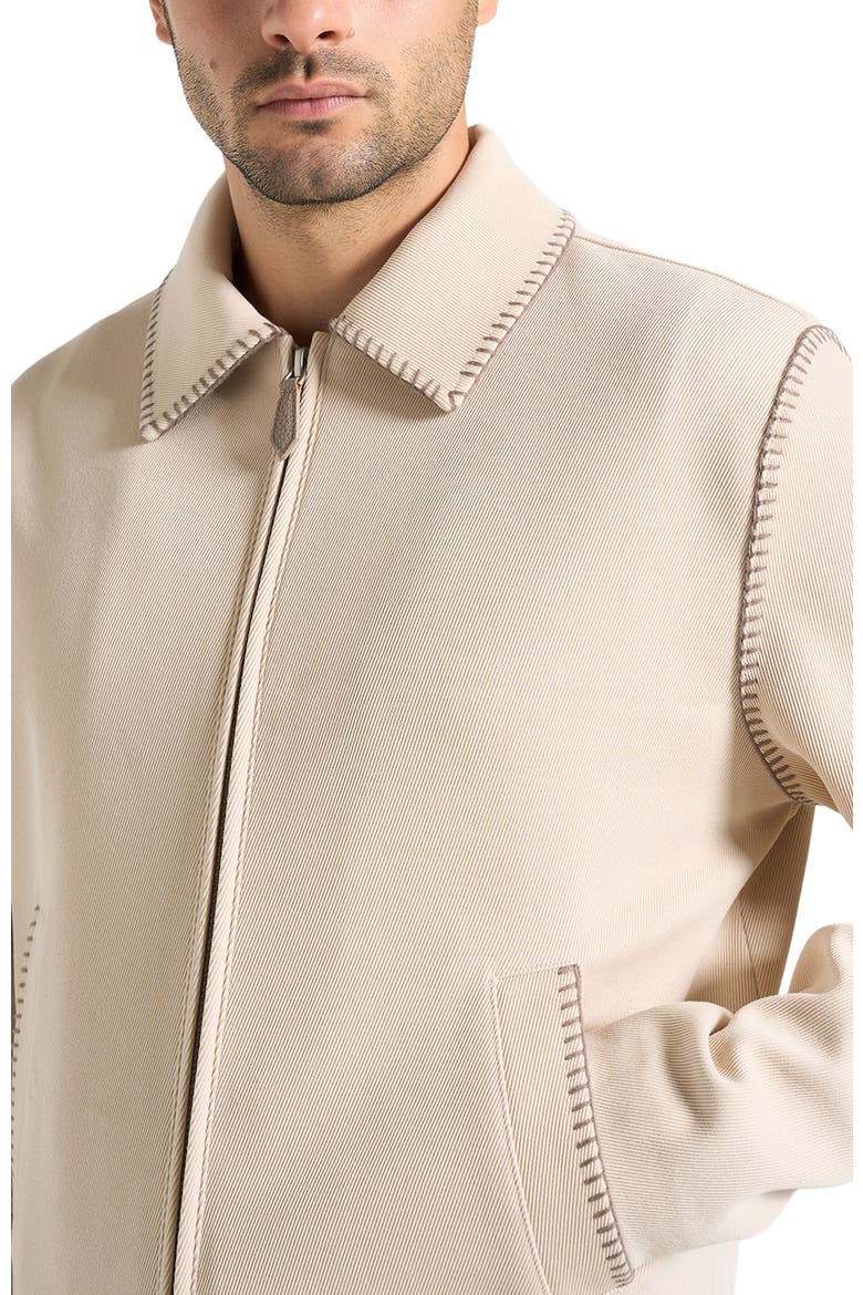 Alex Whipstitch Twill Boxy Jacket, Alternate, color, Cream