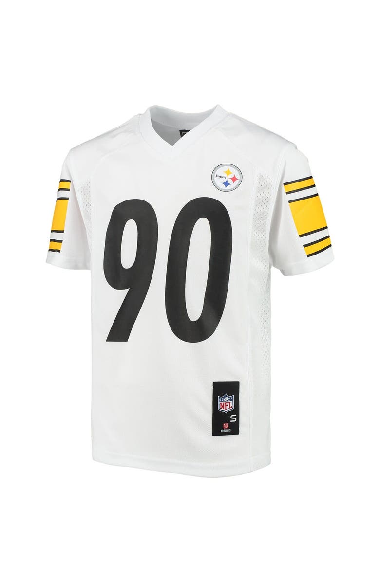 Outerstuff Youth T.J. Watt White Pittsburgh Steelers Replica Player Jersey, Alternate, color, 
