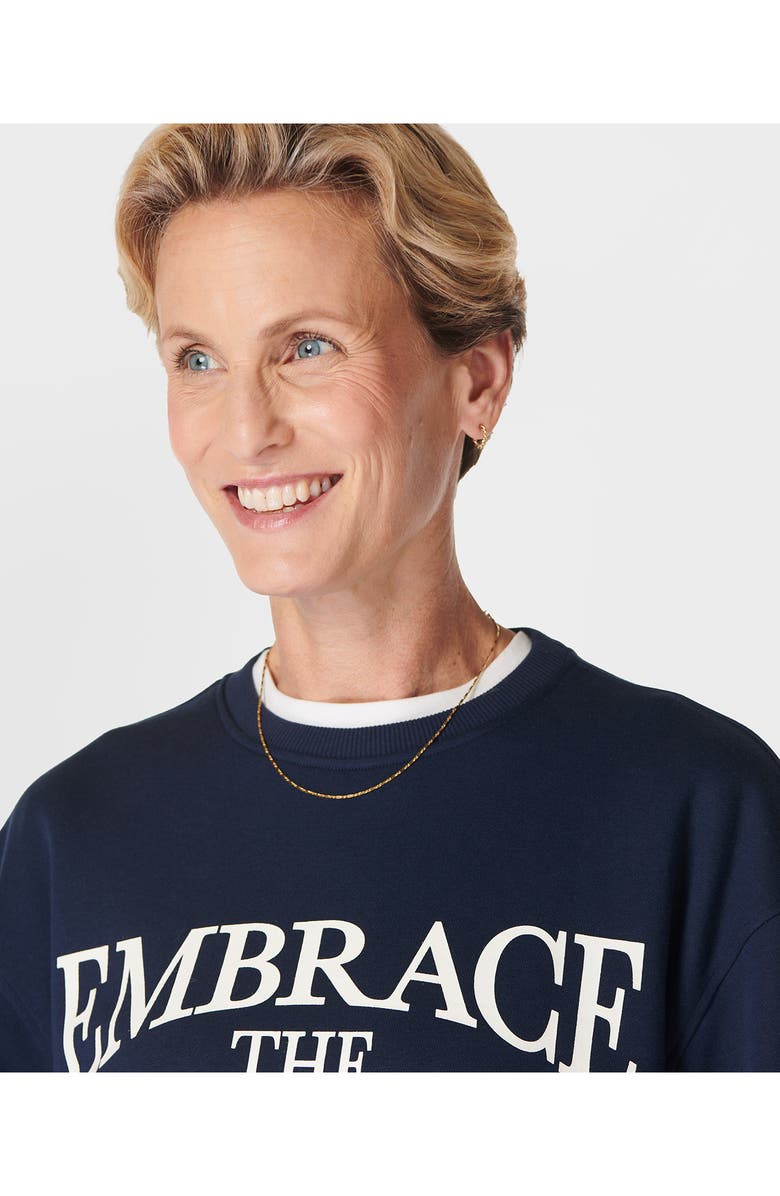 Sweaty Betty Embrace the Pace Graphic Sweatshirt, Alternate, color, 
