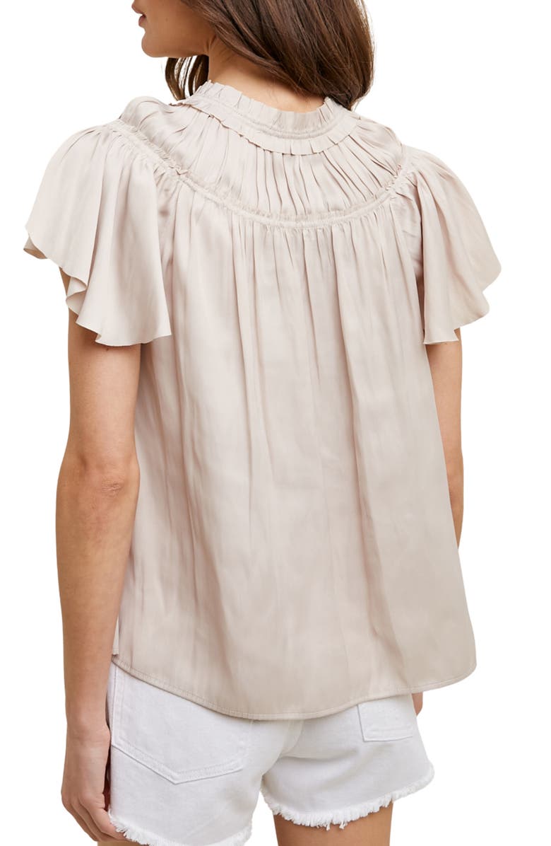 WISHLIST Ruched Satin Top, Alternate, color, Champagne