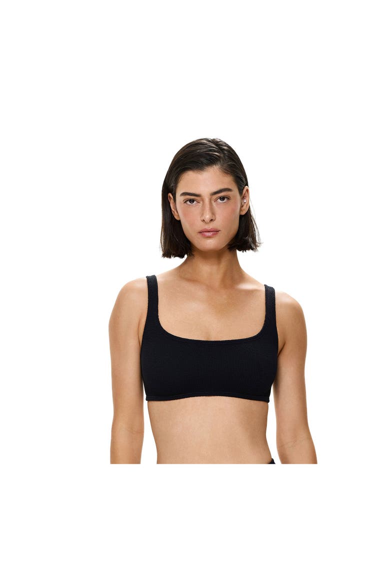 Tubular Square Neck Bikini Top, Main, color, Black