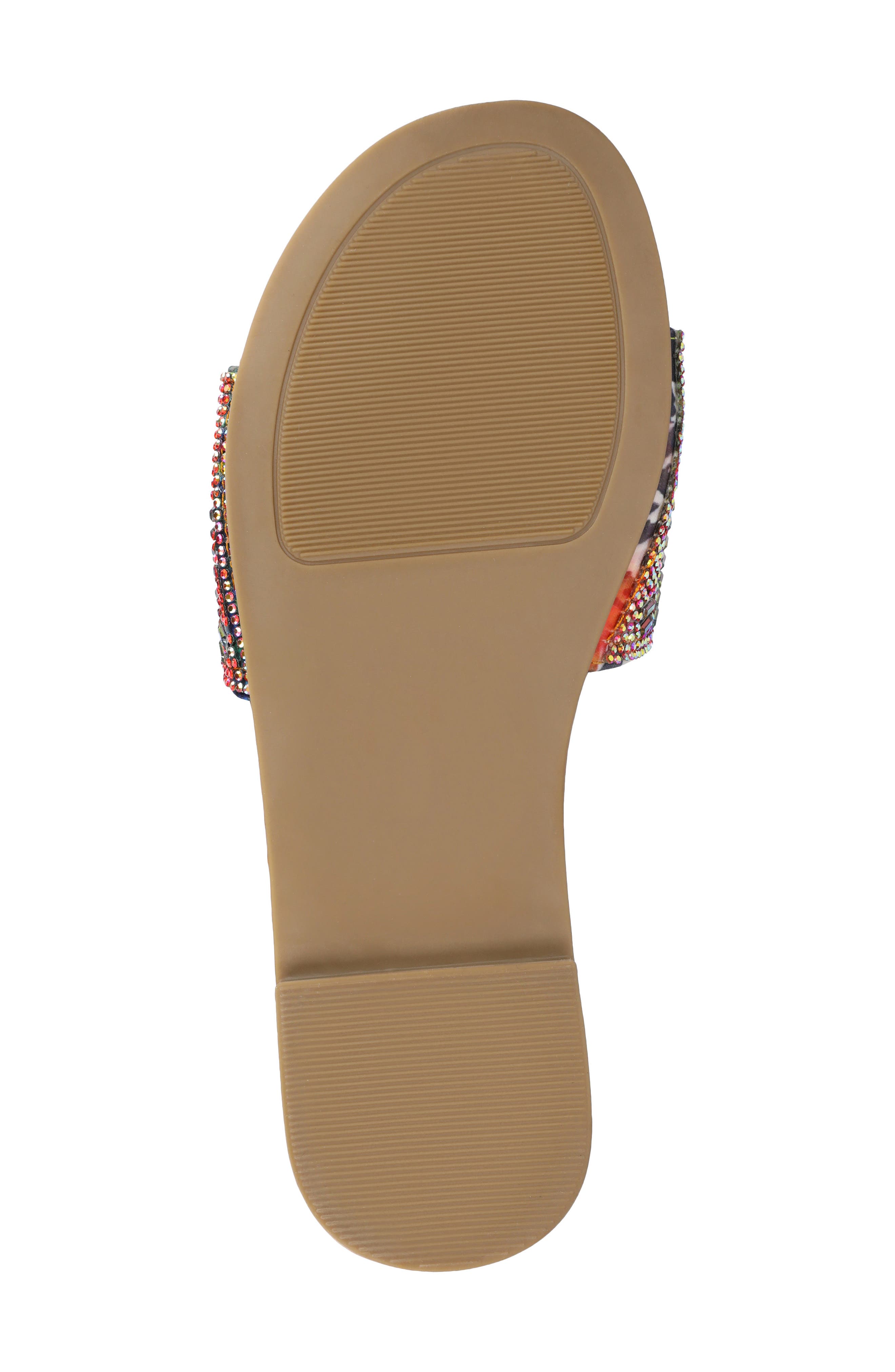 Maria Crystal Embellished Slide Sandal, Alternate, color, BROWN MULTI