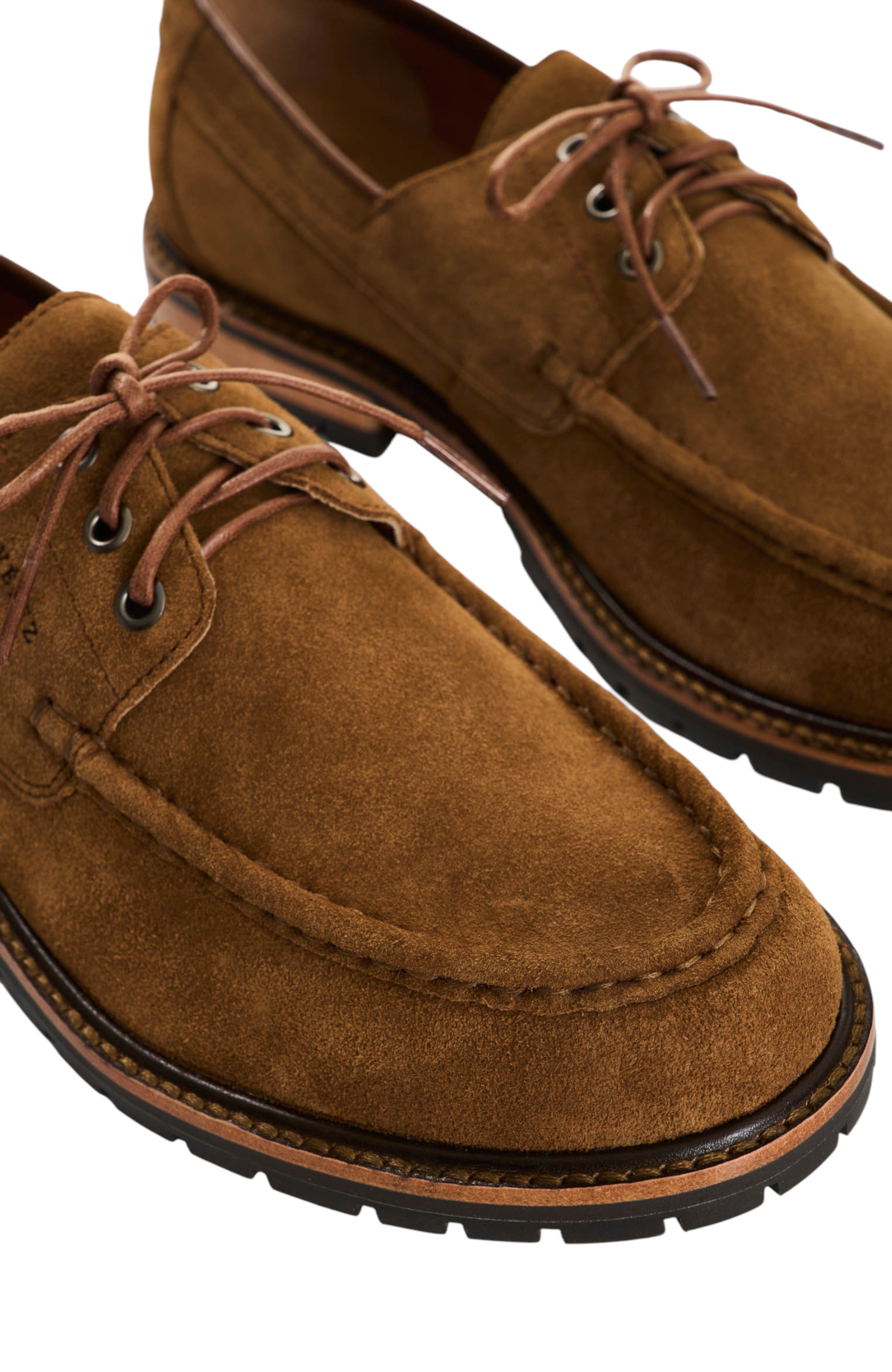 Velez Suede Leather Lace-Up Shoes, Alternate, color, Sand