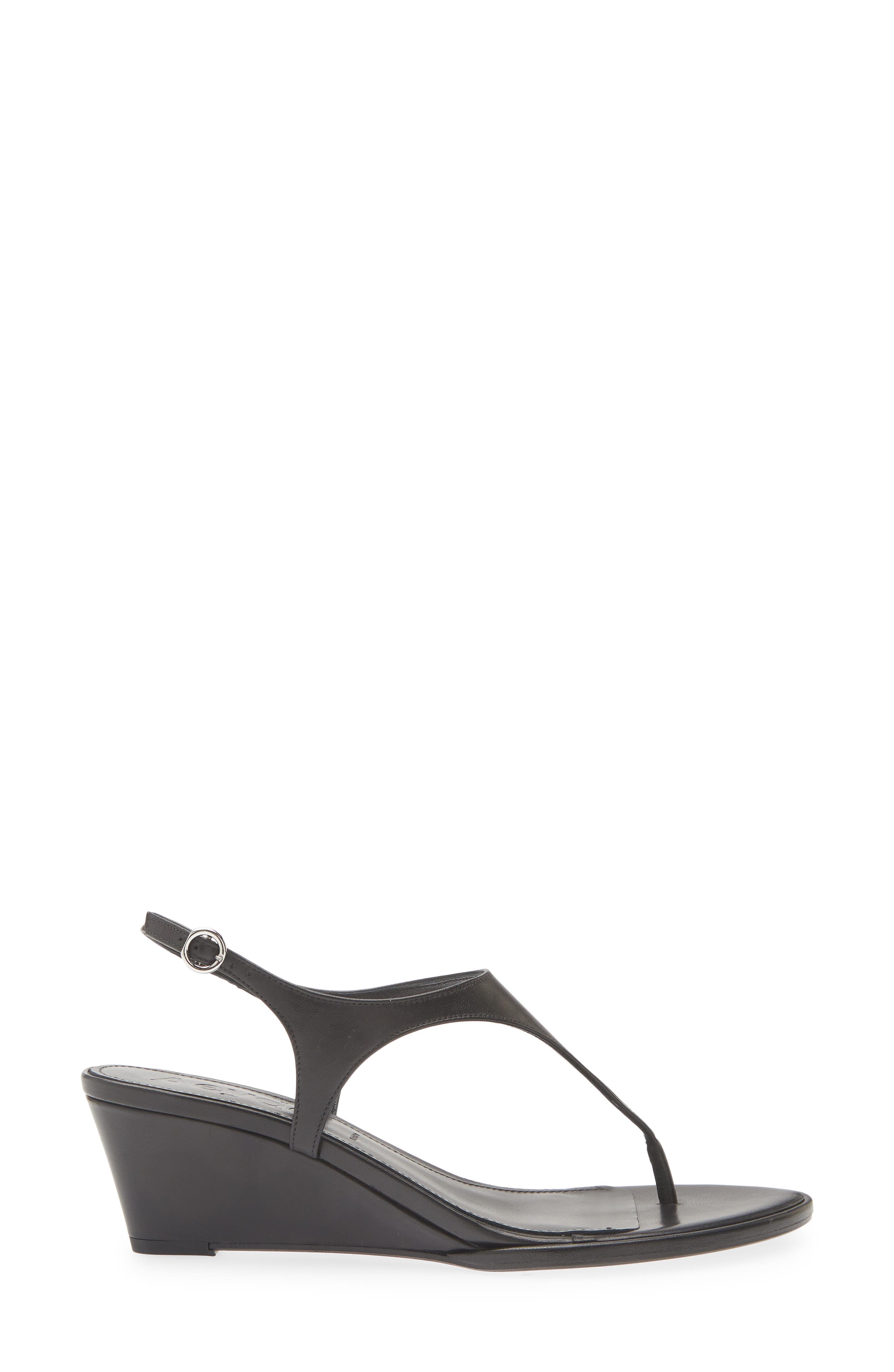 aeyde Roose Slingback Wedge Sandal, Alternate, color, Black
