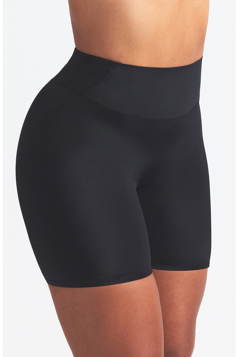 Bonded Waist Bike Shorts, Alternate, color, OBSIDIAN