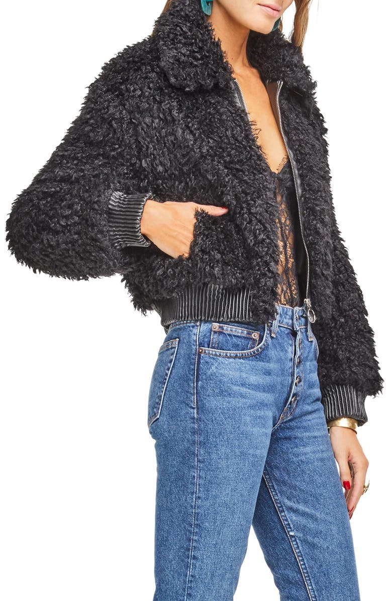 ASTR the Label Phoenix Faux Fur Jacket, Alternate, color,