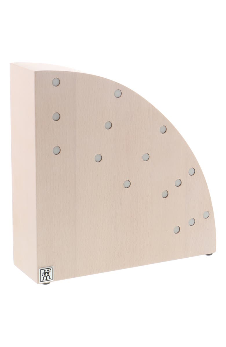 ZWILLING Rounded Magnetic Beechwood Knife Block, Main, color, 