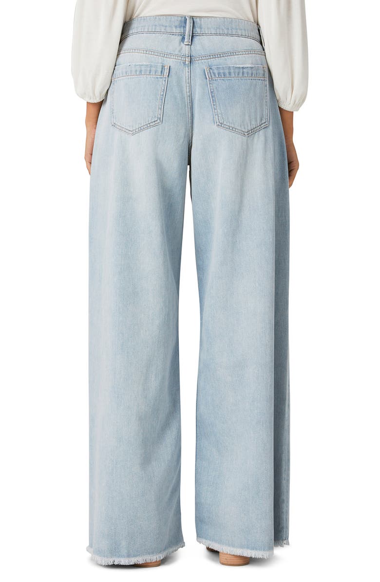 Lucky Brand Palazzo Pleated High Waist Wide Leg Jeans, Alternate, color, 