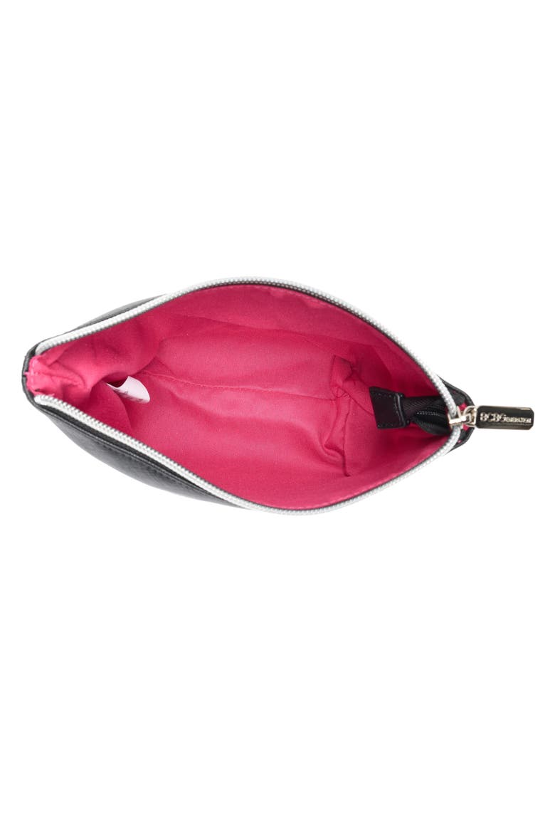 Think Pretty Thoughts Cosmetic Case, Alternate, color, BLACK
