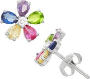 FZN CZ Flower Stud Earrings