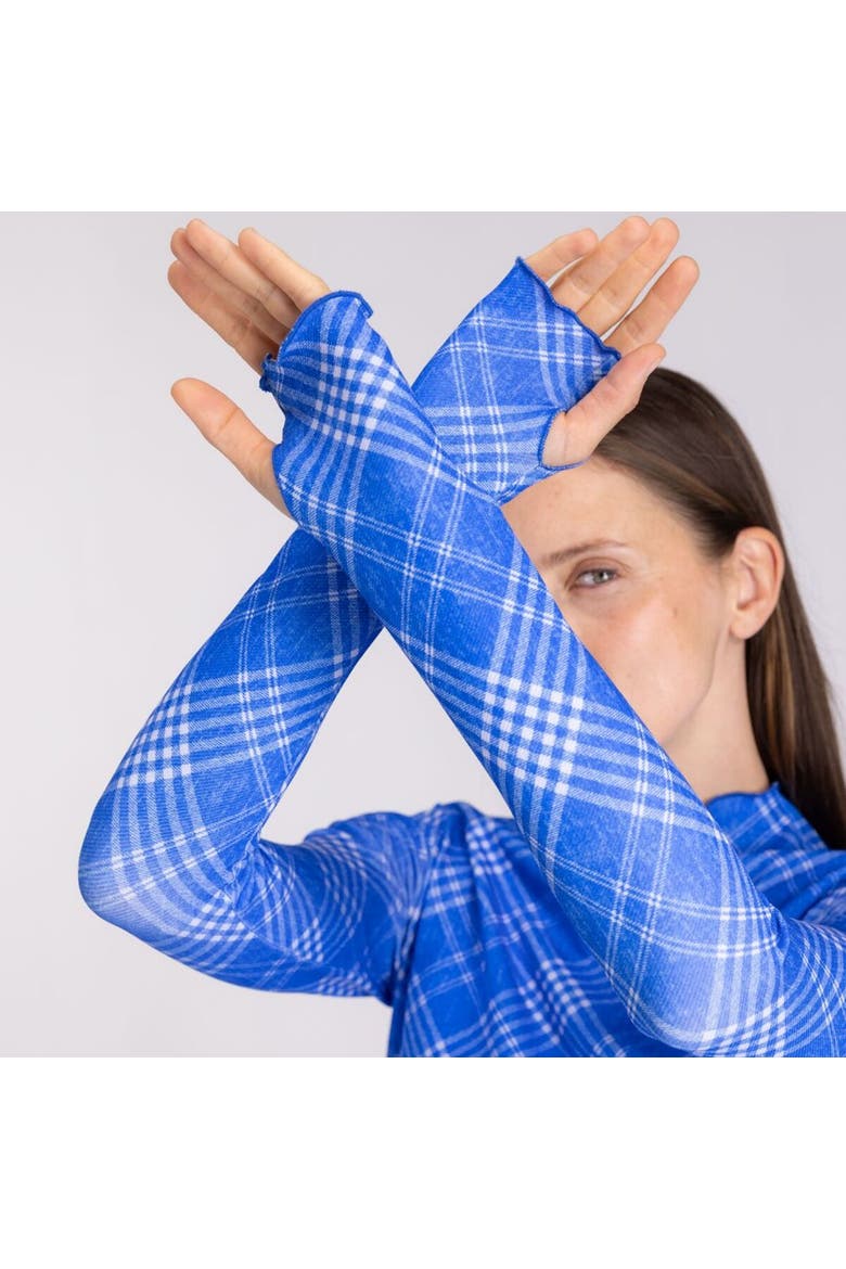 Rash Guard - Women's, Alternate, color, Blue Check