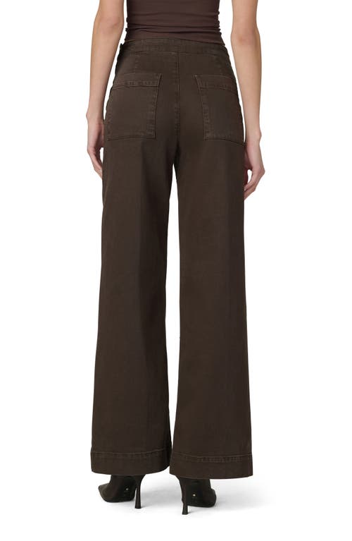 Joe's The Side Zip High Waist Wide Leg Jeans In Brown