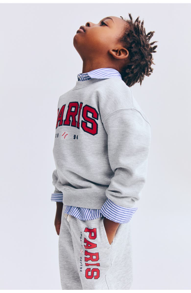 H&M Embroidery-detail Joggers, Alternate, color, 