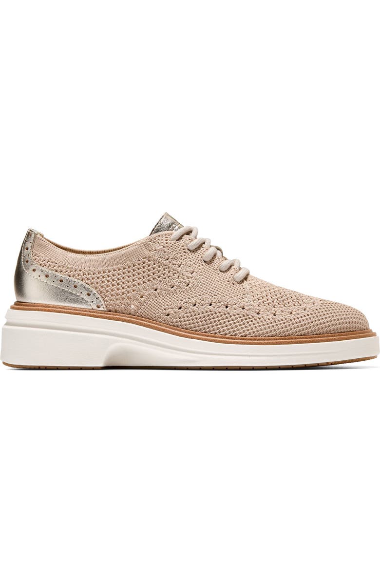 Cole Haan OriginalGrand Cityspectre Knit Derby, Alternate, color, Sesame Stitchlite / Soft Gold