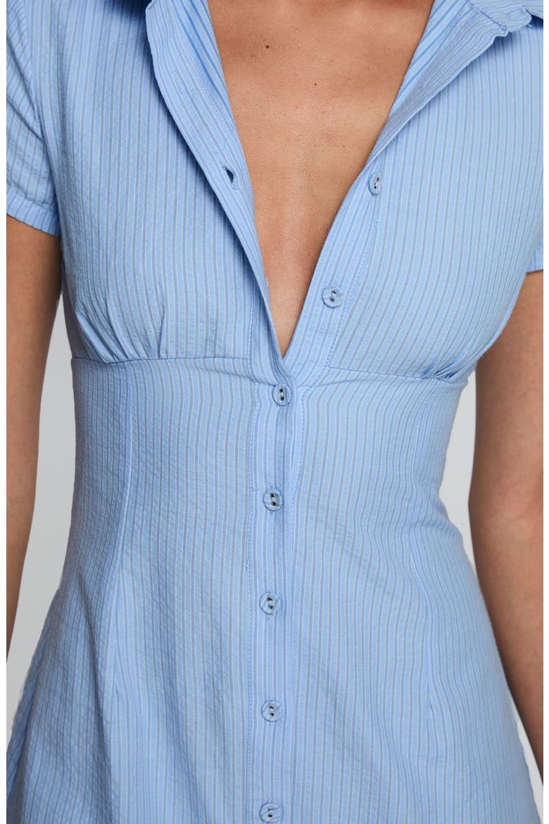 Motley Stripe Minidress, Alternate, color, BLUE STRIPE