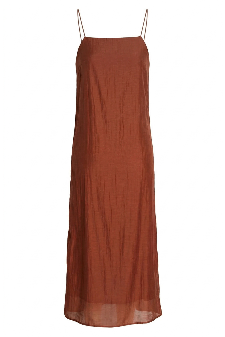Sheer Layered Two Piece Midi Dress Set, Alternate, color, Rust
