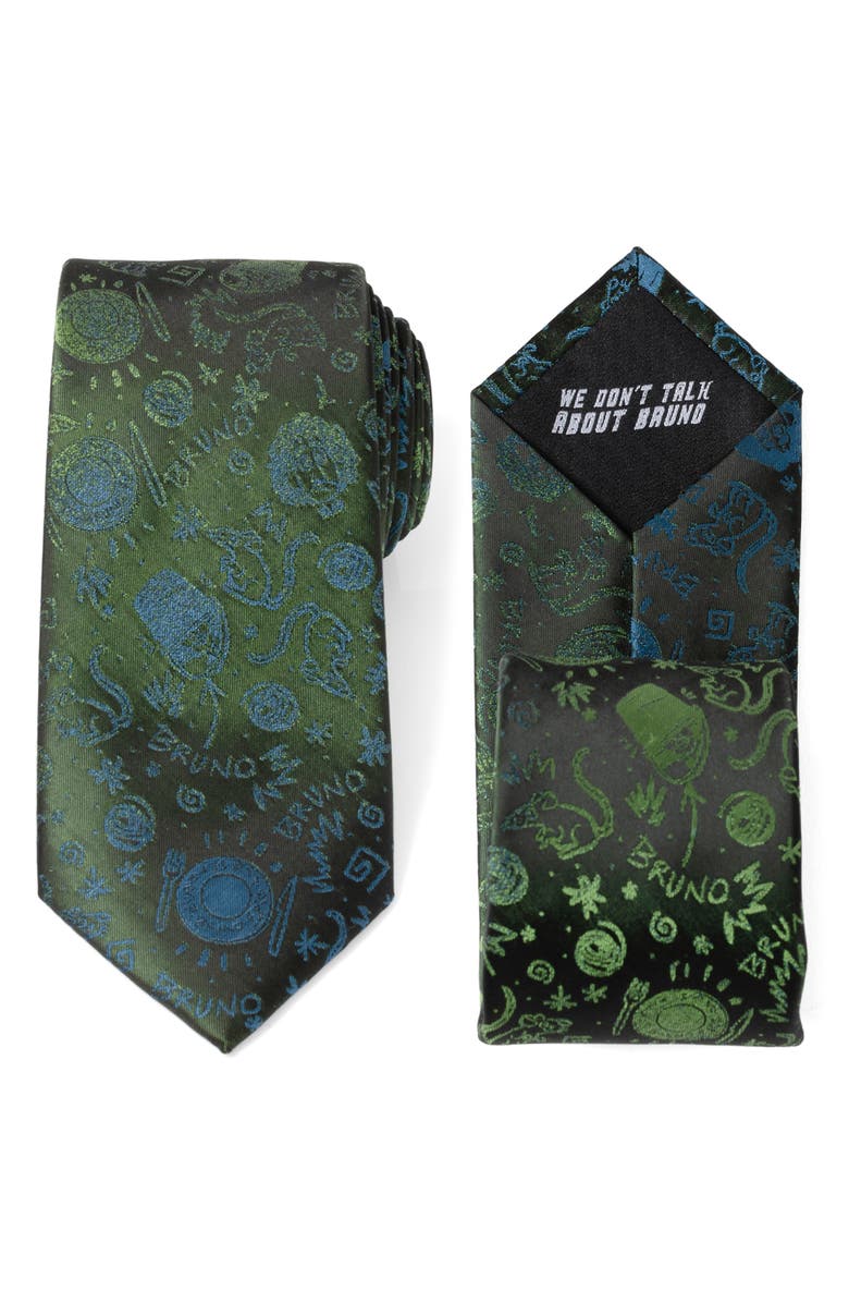 Cufflinks, Inc. x Disney<sup>®</sup> Bruno Silk Blend Tie, Alternate, color, Black Multi