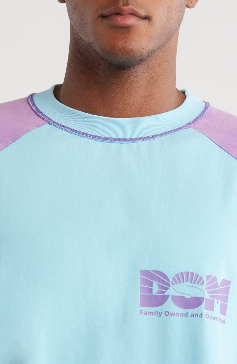 DIET STARTS MONDAY Family Business Cotton Graphic T-Shirt, Alternate, color, Purple/ Blue