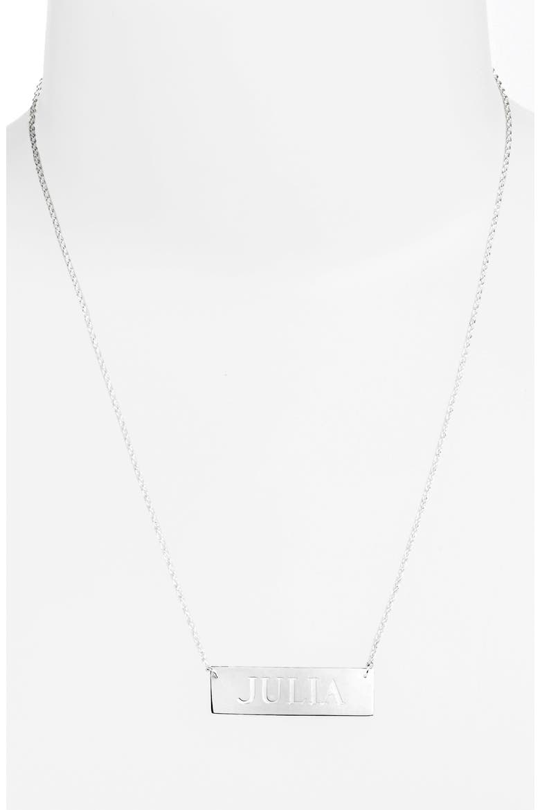 Personalized Cutout Nameplate Necklace, Alternate, color, SILVER