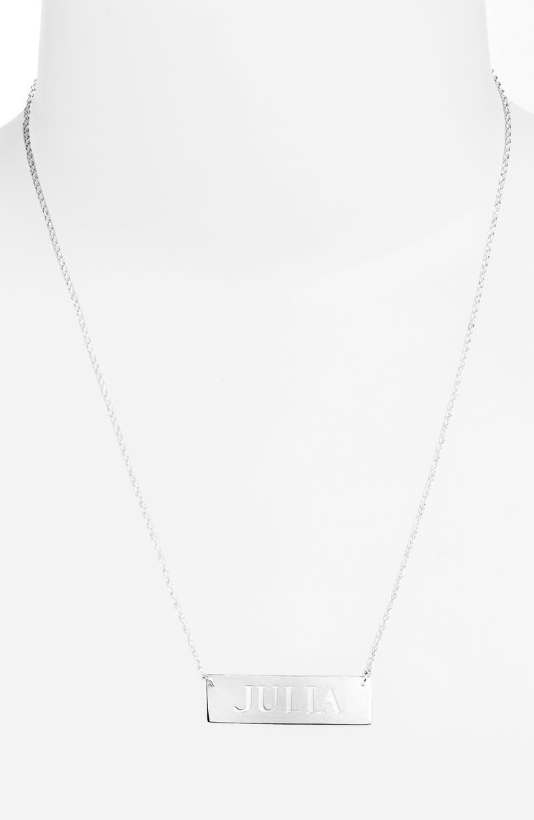 Jane Basch Designs Personalized Cutout Nameplate Necklace, Alternate, color, 