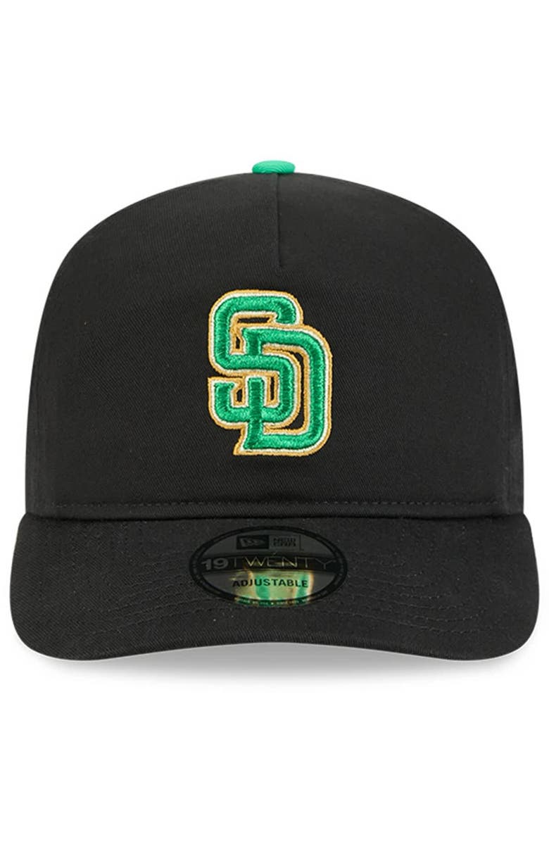New Era Men's New Era  Black San Diego Padres 2026 St. Patrick's Day 19TWENTY Adjustable Hat, Alternate, color, Black