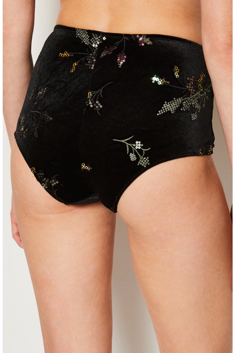Magique Beaded Sequin Boyleg Panties, Alternate, color, BLACK