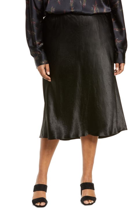 Satin Slip Skirt (Plus Size)
