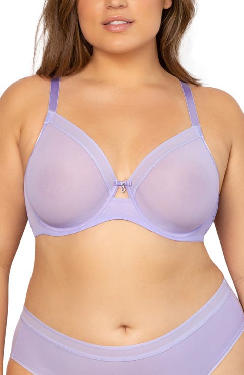 Sheer Mesh Underwire Unlined Bra